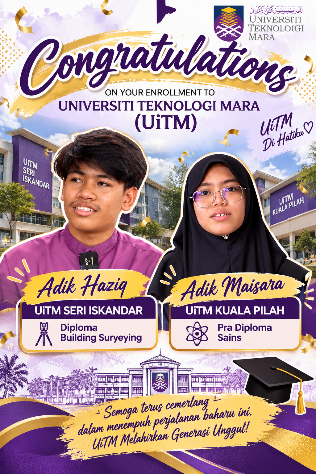 UiTM Congratulations - Celebrating New Beginnings